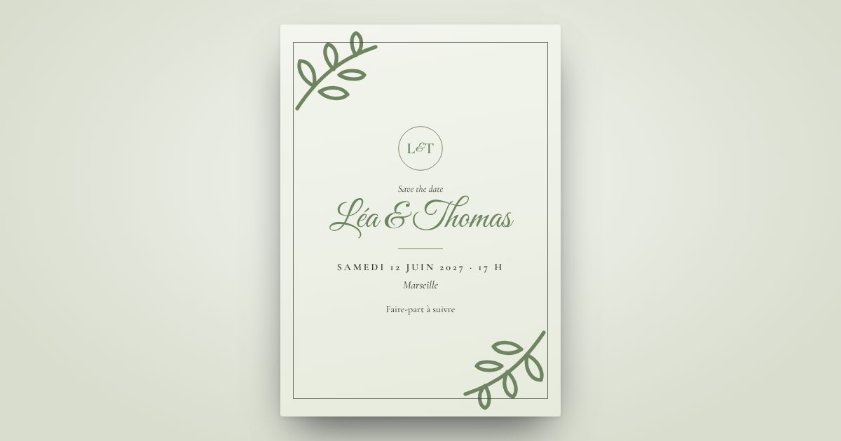 Exemple de carton InviteTo : Save the date
